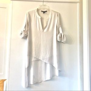 BCBG White “Mazie” Asymmetrical Blouse